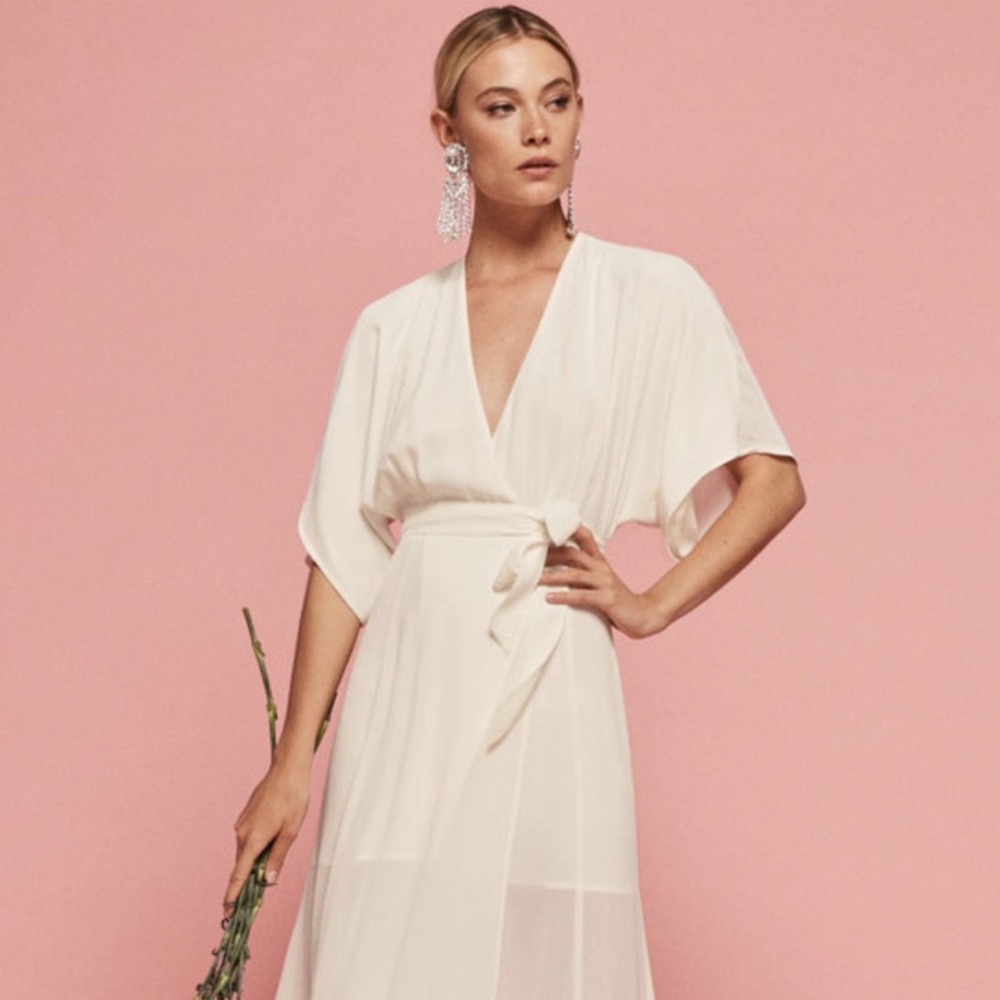 Reformation Petites Winslow Dress in Ivory